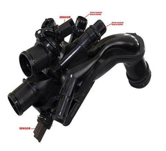 Carcaça Válvula Termostática Bmw 120I 320I 1.6 Thp c/ 2 sens - Paraiso das Mangueiras