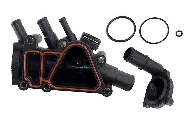 Carcaça Válvula Termostática Courier Fiesta 1.0 1.6 2002/... - Paraiso das Mangueiras