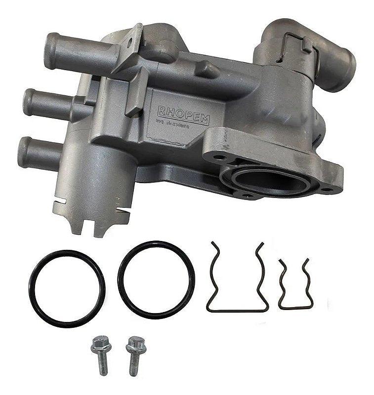 Carcaça Válvula Termostática Gol Saveiro Voyage G5 3 Saídas - Paraiso das Mangueiras