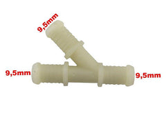 Conector Emenda Tipo Y 3 Saídas Mangueira Quick 3/8 9,5mm - Paraiso das Mangueiras