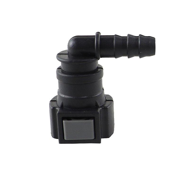 Conector Quick 90 Graus Mangueira Injeção 5/16 Para 3/8 - Paraiso das Mangueiras
