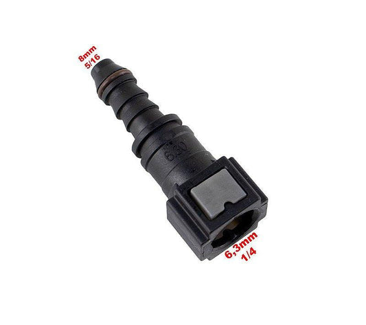 Conector Quick Reto Mangueira Tecalon 1/4 X 5/16 Universal - Paraiso das Mangueiras