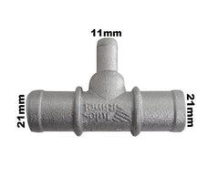 Conexão Adaptação Aluminio Ar Quente Tee Fiat Strada Siena - Paraiso das Mangueiras