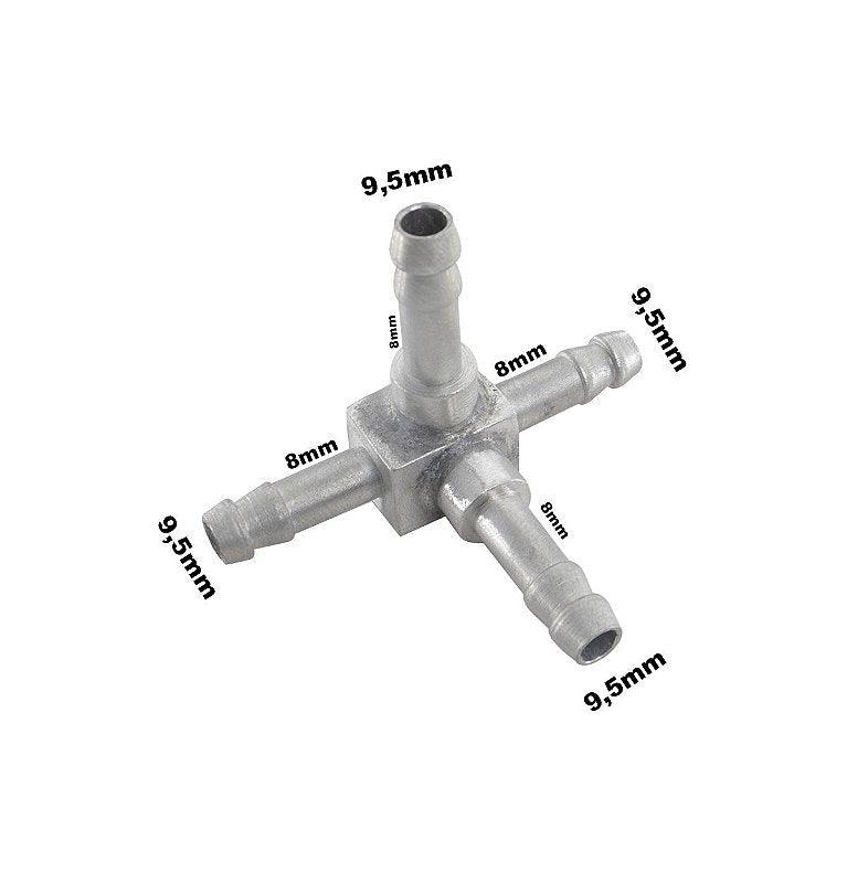 Conexão Adaptação Alumínio Golf 4 Saídas 5/16 - Paraiso das Mangueiras