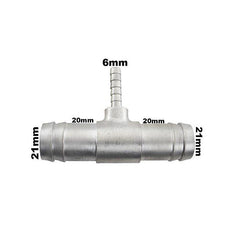 Conexão Alumínio Tee Redução Adaptação 20x6x20mm Universal - Paraiso das Mangueiras