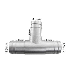 Conexão Alumínio Tee Redução Adaptação 23x20x23mm Universal - Paraiso das Mangueiras