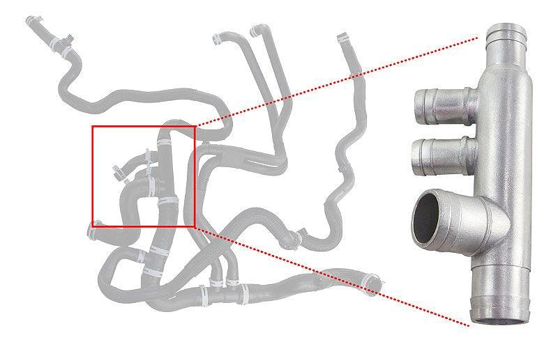 Conexão Mangueira Radiador Duster 2.0 16v F4r 215012744r - Paraiso das Mangueiras