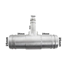 Conexão T Aluminio com Redução 24x8x24mm Adaptação Universal - Paraiso das Mangueiras