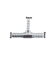 Conexão T Aluminio com Redução 6x4x6mm Adaptação Universal - Paraiso das Mangueiras