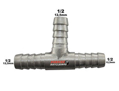 Conexão T Alumínio Mangueira Adaptação 1/2 12,5mm Universal - Paraiso das Mangueiras