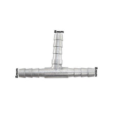 Conexão T Alumínio Mangueira Adaptação 5/16 8mm Universal - Paraiso das Mangueiras