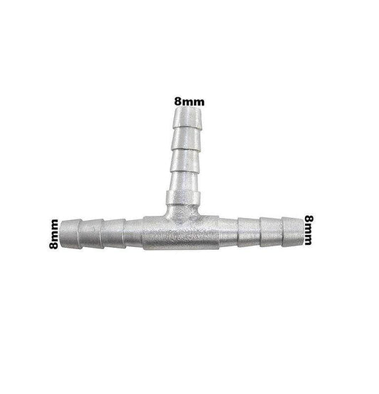 Conexão T Alumínio Mangueira Adaptação 5/16 9mm Universal - Paraiso das Mangueiras