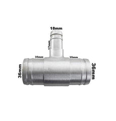 Conexão T Aluminio Radiador Adaptação 35X17X35mm Universal - Paraiso das Mangueiras