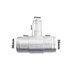 Conexão T Aluminio Redução 35x20x35mm Adaptação Universal - Paraiso das Mangueiras