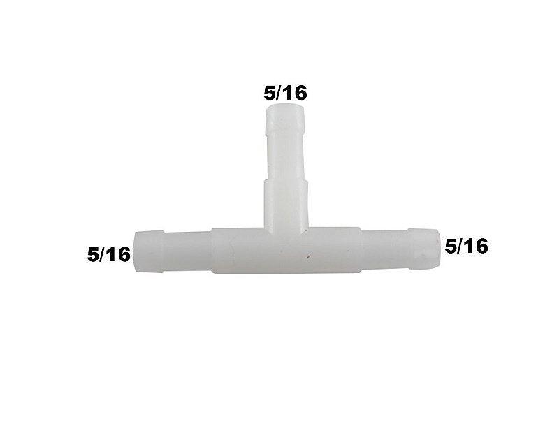 Conexão T Plastico 5/16 8mm Adaptação Universal - Paraiso das Mangueiras