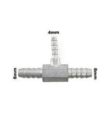 Conexão Tee Aluminio Redução Adaptação 8x4x8mm Universal - Paraiso das Mangueiras