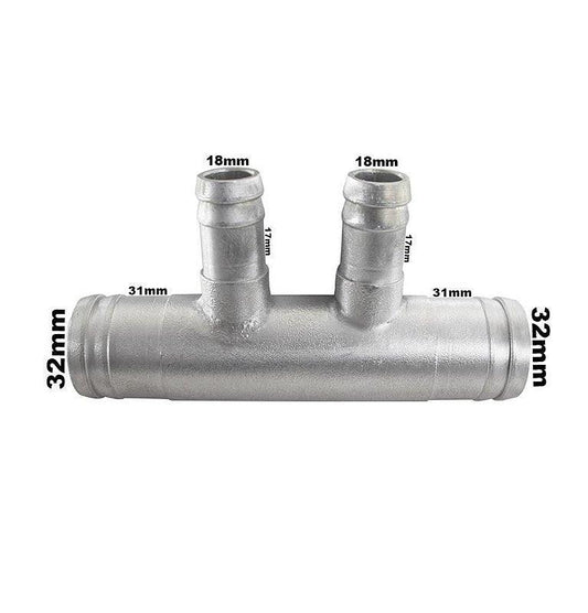 Conexão Tee Radiador 4 Saidas 32x17x17x32mm Aluminio - Paraiso das Mangueiras