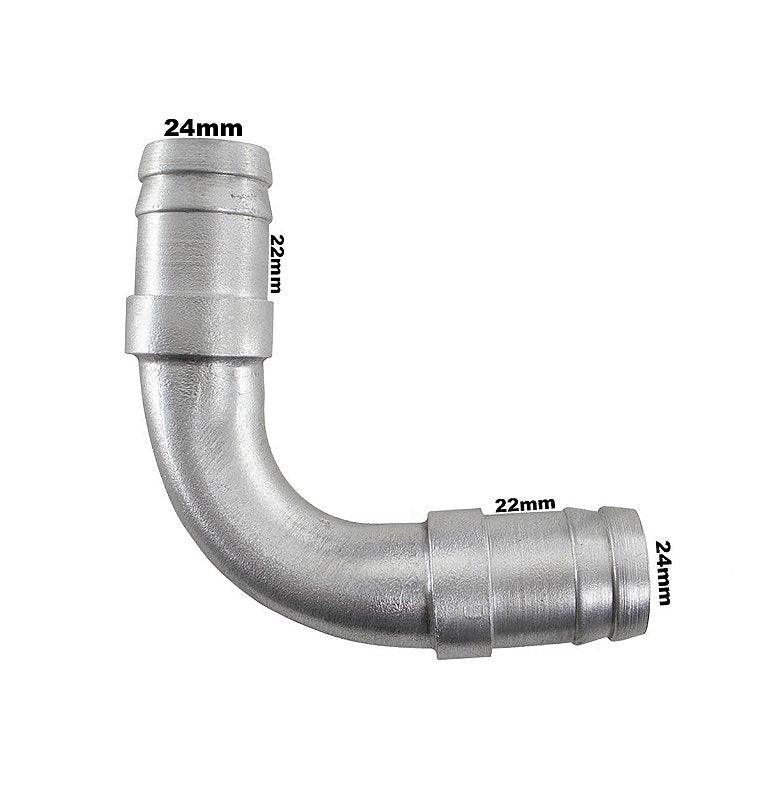 Cotovelo Adaptação Alumínio Mangueira 7/8 22mm Universal - Paraiso das Mangueiras