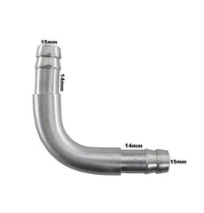 Cotovelo Adaptação Alumínio Mangueira 9/16 14mm Universal - Paraiso das Mangueiras