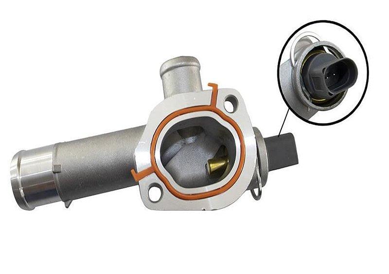 Flange Água C/ Sensor Amarok 2.0 16V 2010/2016 Alumínio - Paraiso das Mangueiras