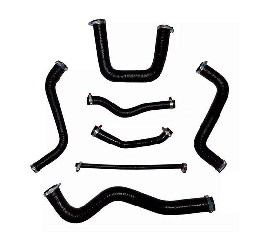 Kit 7 Mangueiras Silicone Gol Ap 1.6 1.8 Quadrado Cor Preta - Paraiso das Mangueiras