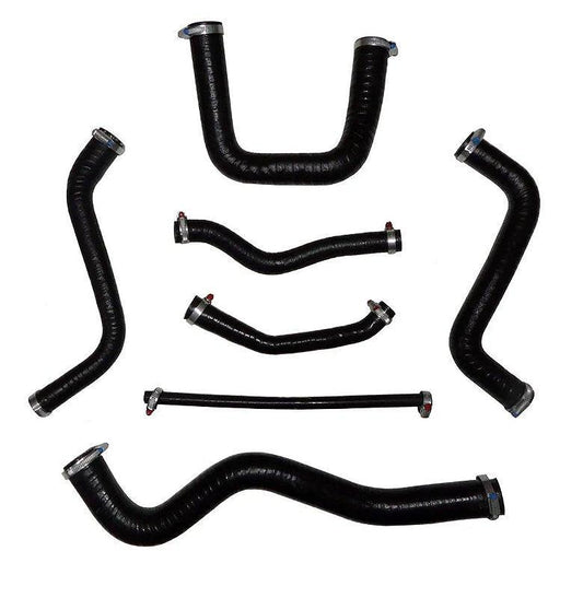 Kit 7 Mangueiras Silicone Gol Ap 1.6 1.8 Quadrado Cor Preta - Paraiso das Mangueiras