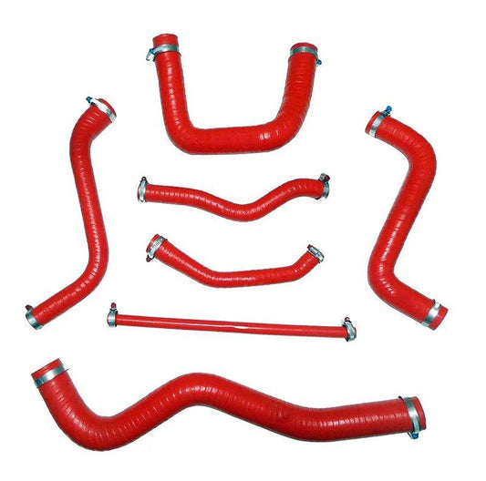 Kit 7 Mangueiras vermelhas Silicone Gol Ap 1.6 1.8 Quadrado - Paraiso das Mangueiras