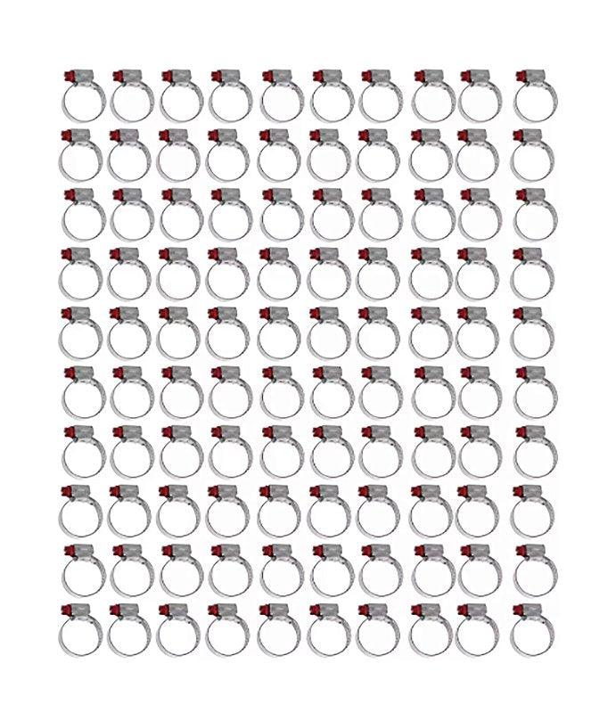 Kit Abraçadeiras 100 Peças Micro Carbono 12 - 16 Marca Suprens - Paraiso das Mangueiras