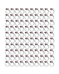 Kit Abraçadeiras 100 Peças Micro Carbono 13 - 19 Marca Suprens - Paraiso das Mangueiras