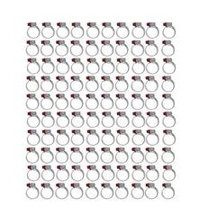 Kit Abraçadeiras 100 Peças Micro Carbono 22 - 32 Marca Suprens - Paraiso das Mangueiras