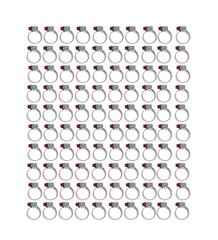 Kit Abraçadeiras 100 Peças Micro Carbono 25 - 38 Marca Suprens - Paraiso das Mangueiras