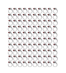 Kit Abraçadeiras 100 Peças Micro Carbono 25 - 38 Marca Suprens - Paraiso das Mangueiras