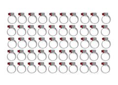 Kit Abraçadeiras 100 Peças Micro Carbono 38 - 51 Marca Suprens - Paraiso das Mangueiras