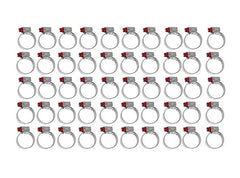 Kit Abraçadeiras 50 Peças Micro Carbono 25 - 38 Marca Suprens - Paraiso das Mangueiras