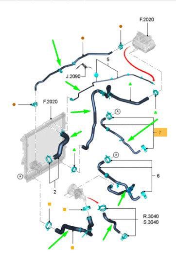 Kit Mangueiras Arrefecimento Ranger 3.2 2013/... Completo - Paraiso das Mangueiras