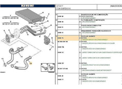 Mangueira Ar Quente Peugeot 307 308 C4 Picasso 2.0 16v - Paraiso das Mangueiras