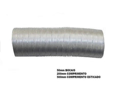 Mangueira Duto Ar Tubo Alumínio Adaptação 50mmX200mmX500mm - Paraiso das Mangueiras