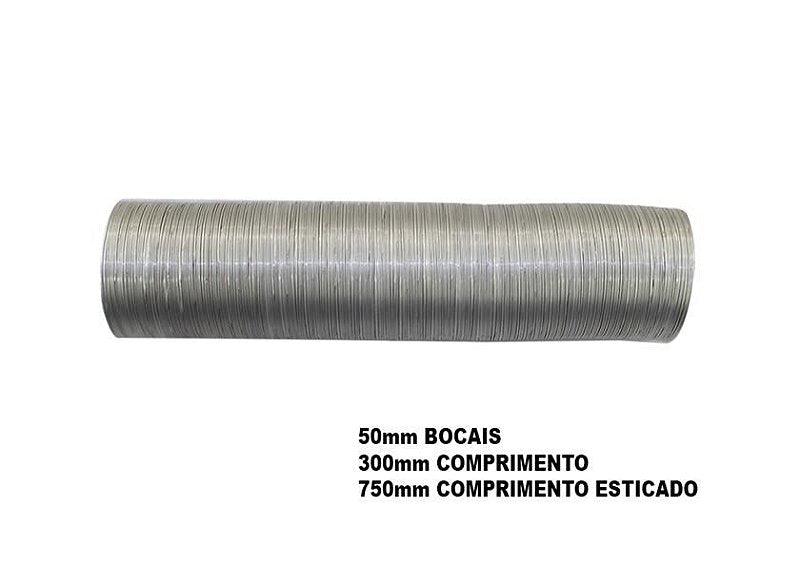 Mangueira Duto Ar Tubo Alumínio Adaptação 50mmX300mmX750mm - Paraiso das Mangueiras