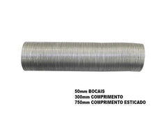 Mangueira Duto Ar Tubo Alumínio Adaptação 50mmX300mmX750mm - Paraiso das Mangueiras