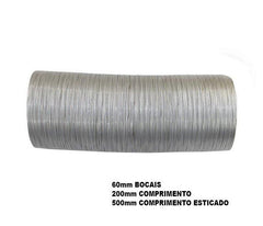 Mangueira Duto Ar Tubo Alumínio Adaptação 60mmX200mmX500mm - Paraiso das Mangueiras