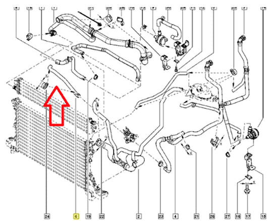 Mangueira Inferior Radiador Complementar Master 2.3 16v - Paraiso das Mangueiras