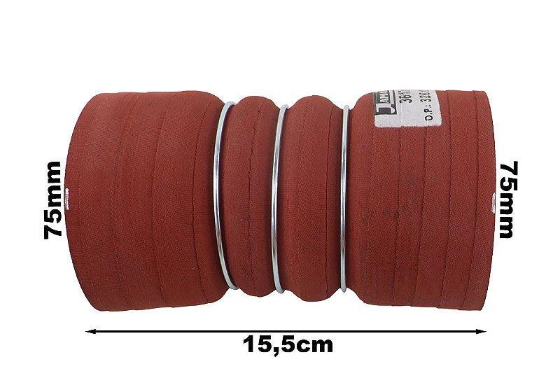 Mangueira Intercooler 75x155mm Preta Vw 13320/19370/24250 - Paraiso das Mangueiras