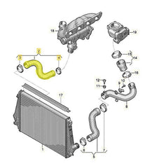 Mangueira Intercooler Amarok 2.0 16V 2010/2020 2H0145980B - Paraiso das Mangueiras