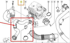 Mangueira Intercooler Lado Direito Master 2.3 16V 144605593R - Paraiso das Mangueiras