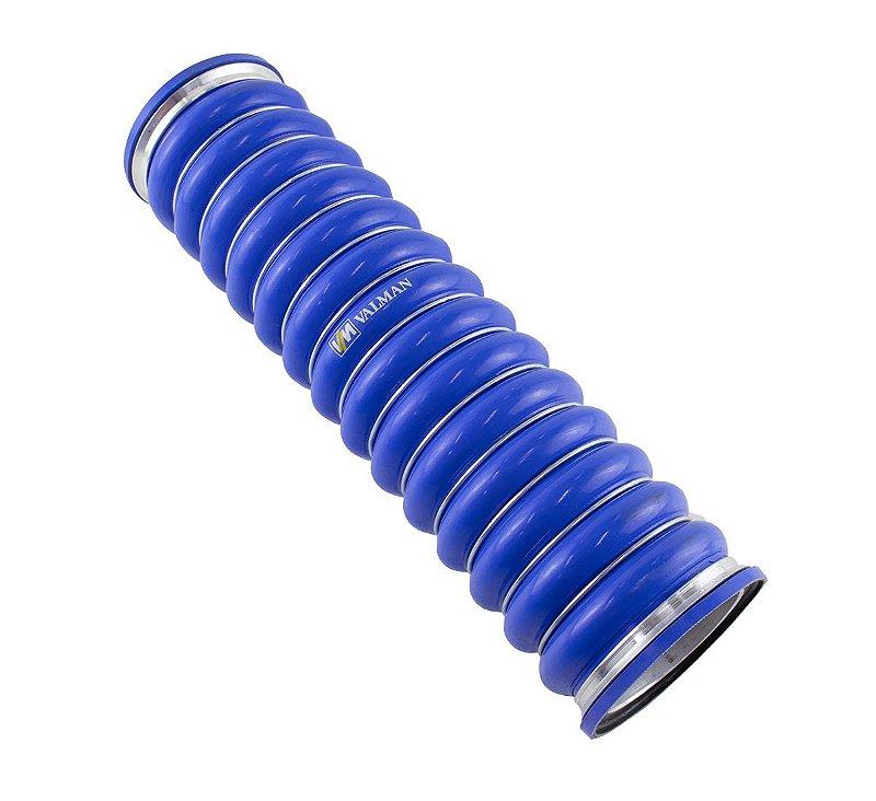 Mangueira Intercooler Volvo Fh Nh Azul 13 Anéis 84x370mm - Paraiso das Mangueiras