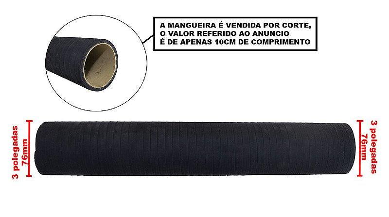 Mangueira Óleo Intercooler Turbina 3Pol 76mm (10cm) - Paraiso das Mangueiras