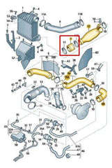 Mangueira Pressurização Intercooler Golf Audi A3 1.8 T 20V - Paraiso das Mangueiras