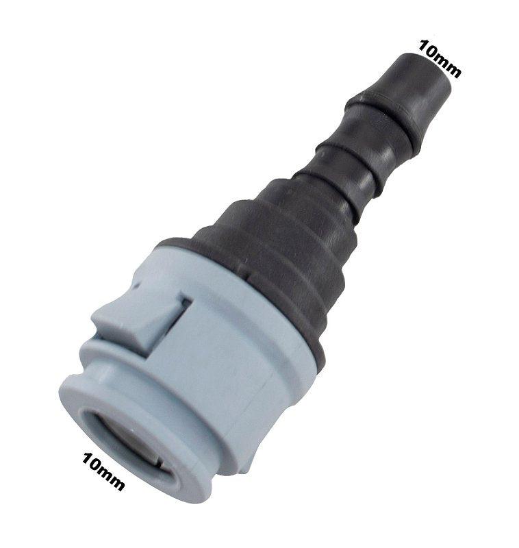 Quick Conector Reto Longo 10mm - Paraiso das Mangueiras