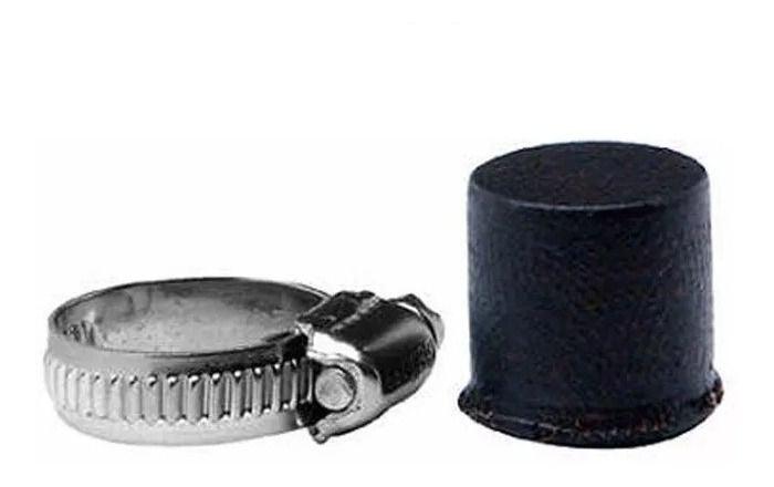 Tampão Tubo Água Universal 16mm + Abraçadeira - Paraiso das Mangueiras