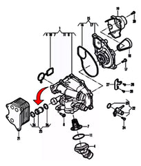 Tubo Conexão Bomba Agua Resfriador Jetta Tsi Tiguan Golf Gti - Paraiso das Mangueiras